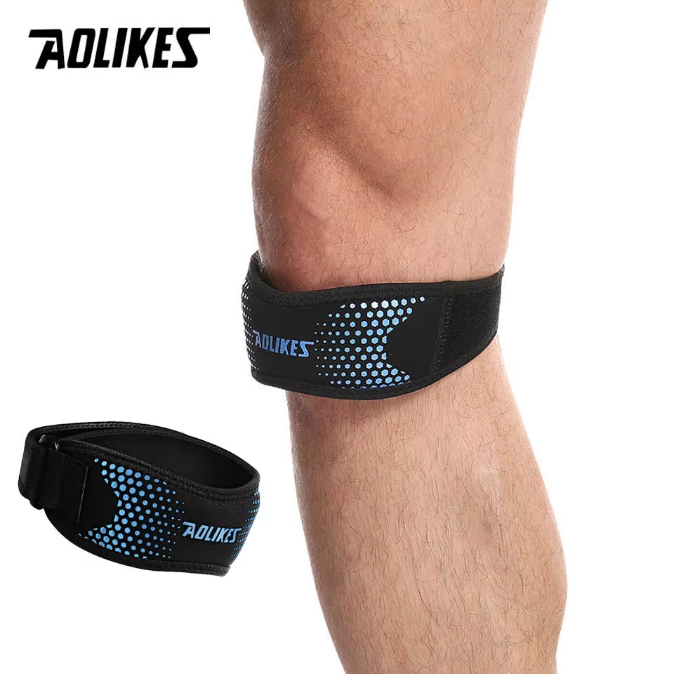 1PCS Adjustable Knee Pad Knee Pain Relief Patella Stabilizer Brace Support for Hiking Soccer Basketball Running Sport