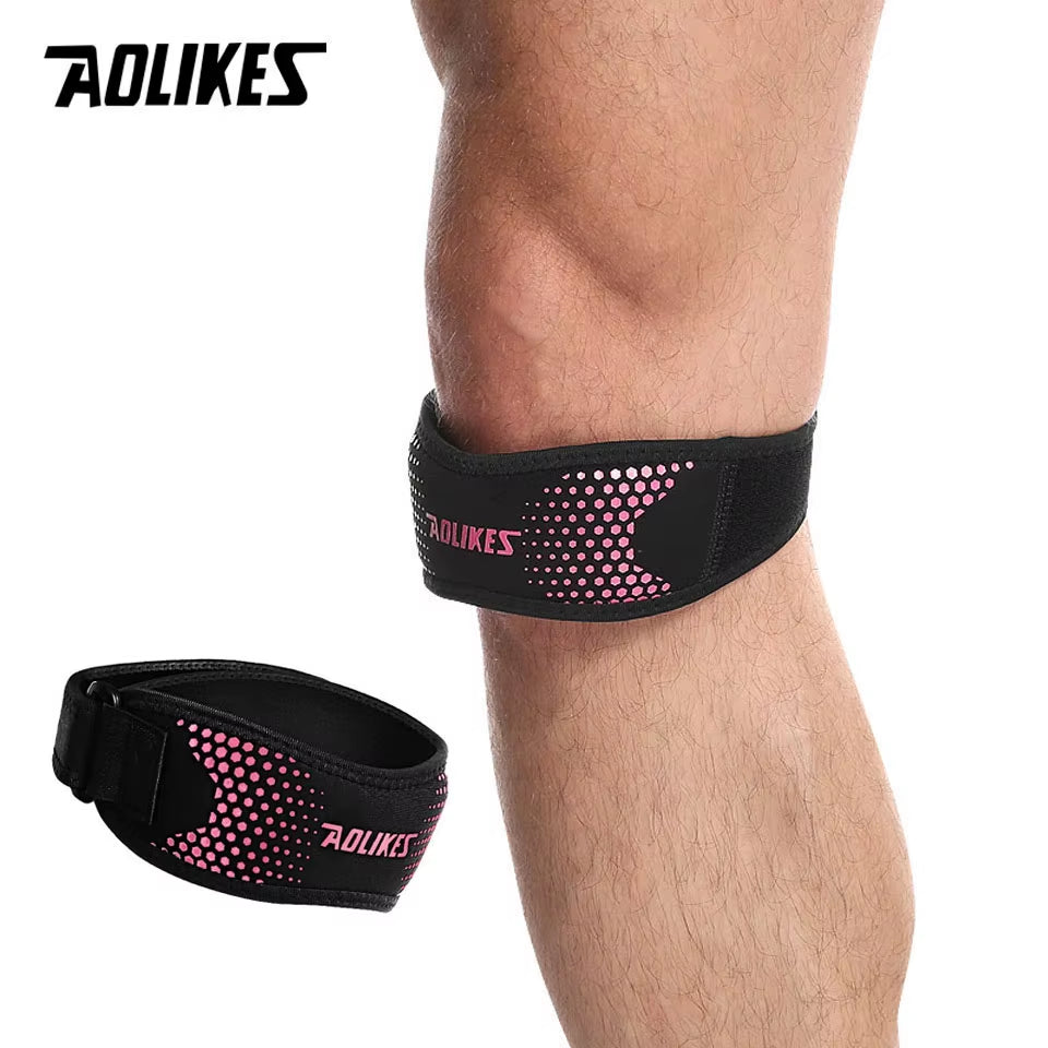 1PCS Adjustable Knee Pad Knee Pain Relief Patella Stabilizer Brace Support for Hiking Soccer Basketball Running Sport