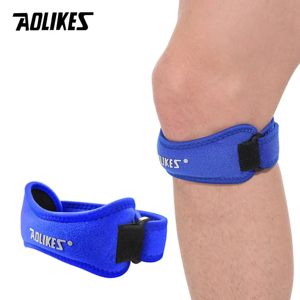 1PCS Adjustable Knee Pad Knee Pain Relief Patella Stabilizer Brace Support for Hiking Soccer Basketball Running Sport