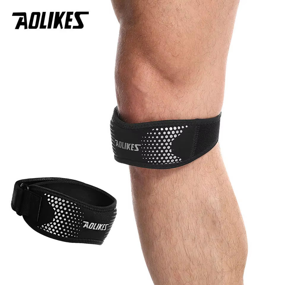 1PCS Adjustable Knee Pad Knee Pain Relief Patella Stabilizer Brace Support for Hiking Soccer Basketball Running Sport
