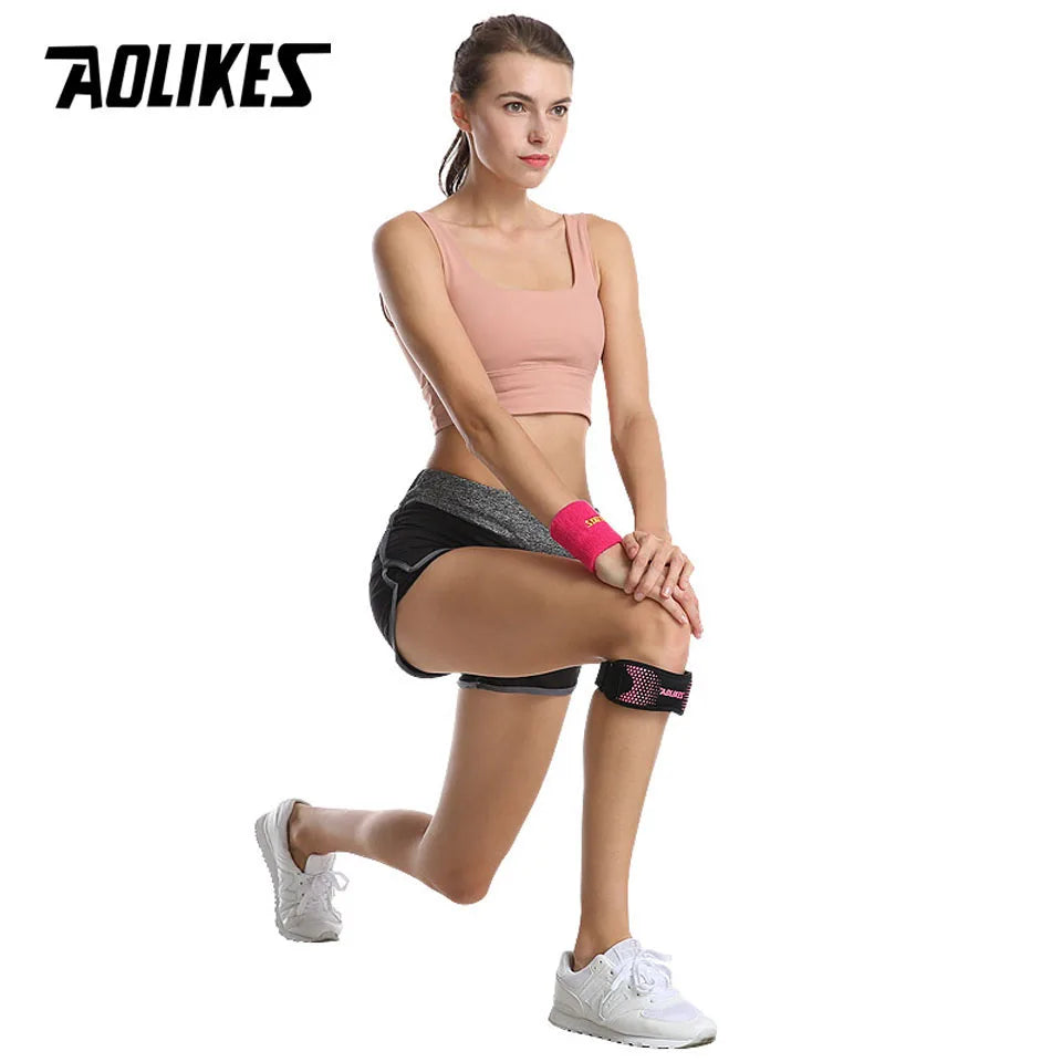 1PCS Adjustable Knee Pad Knee Pain Relief Patella Stabilizer Brace Support for Hiking Soccer Basketball Running Sport