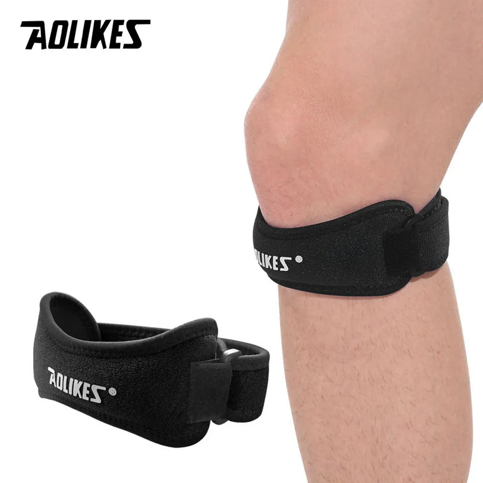 1PCS Adjustable Knee Pad Knee Pain Relief Patella Stabilizer Brace Support for Hiking Soccer Basketball Running Sport