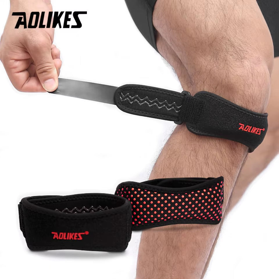 1PCS Adjustable Knee Pad Knee Pain Relief Patella Stabilizer Brace Support for Hiking Soccer Basketball Running Sport