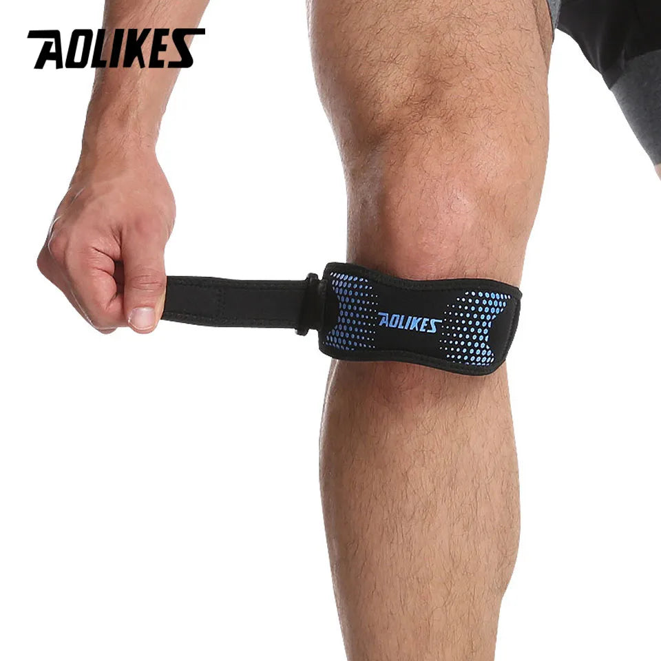 1PCS Adjustable Knee Pad Knee Pain Relief Patella Stabilizer Brace Support for Hiking Soccer Basketball Running Sport